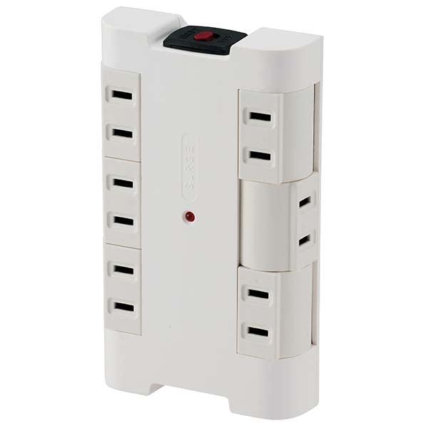 雷ガード・ブレーカー付 回転タップ 6個口_00-1251_HS-A1251W_OHM(オーム電機)