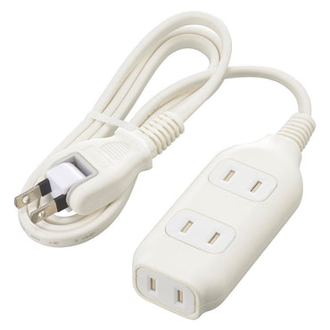 コード付タップ(3個口/1m/強力マグネット/難燃・耐熱ボディ/ホコリシャッター付/フリープラグ/ホワイト)_00-1673_HS-T31MGW22_OHM(オーム電機)
