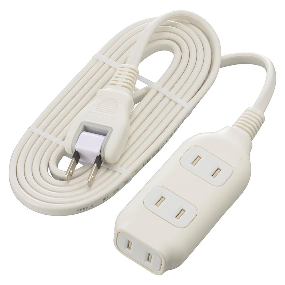 コード付タップ(3個口/2m/強力マグネット/難燃・耐熱ボディ/ホコリシャッター付/フリープラグ/ホワイト)_00-1674_HS-T32MGW22_OHM(オーム電機)
