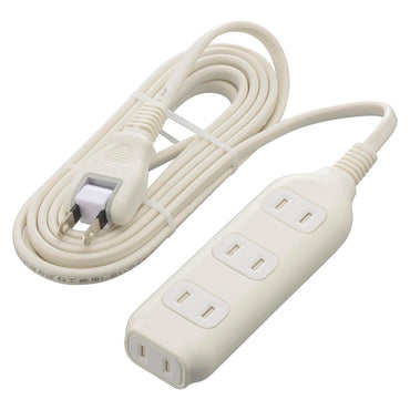 コード付タップ(4個口/3m/難燃・耐熱ボディ/ホコリシャッター付/フリープラグ/ホワイト)_00-1678_HS-T43W22_OHM(オーム電機)