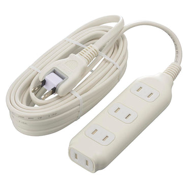 コード付タップ(4個口/5m/難燃・耐熱ボディ/ホコリシャッター付/フリープラグ/ホワイト)_00-1679_HS-T45W22_OHM(オーム電機)