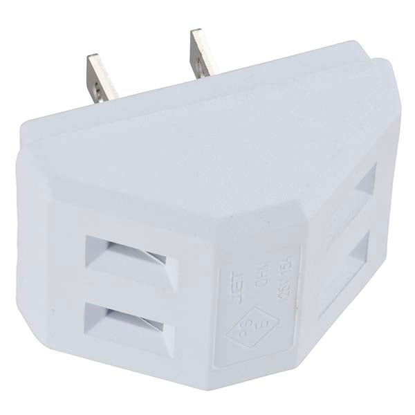 三角 2口タップ 白_00-1815_HS-TM2SA1-W_OHM(オーム電機)