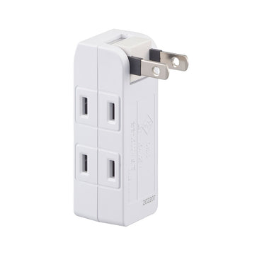 発煙ガードマイクロタップ(4個口/ホワイト)_00-2585_HS-AM4H-W_OHM(オーム電機)