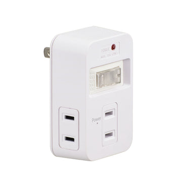発煙ガードタップ(スイッチ付/3個口/雷ガード/ホワイト)_00-2601_HS-A3BH-W_OHM(オーム電機)