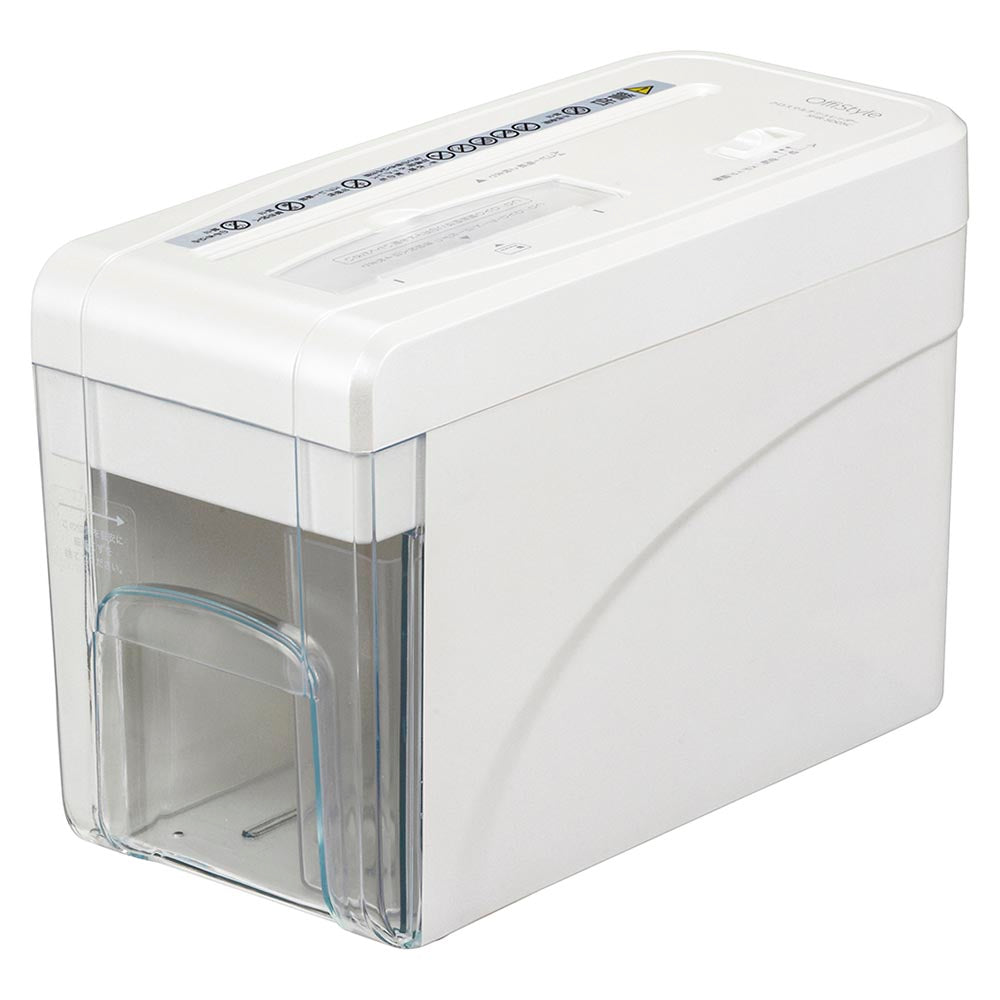卓上クロスカットシュレッダー(容量3.2リットル/A4対応/62dB/ホワイト)_00-6177_SHR-SD05C_OHM(オーム電機)