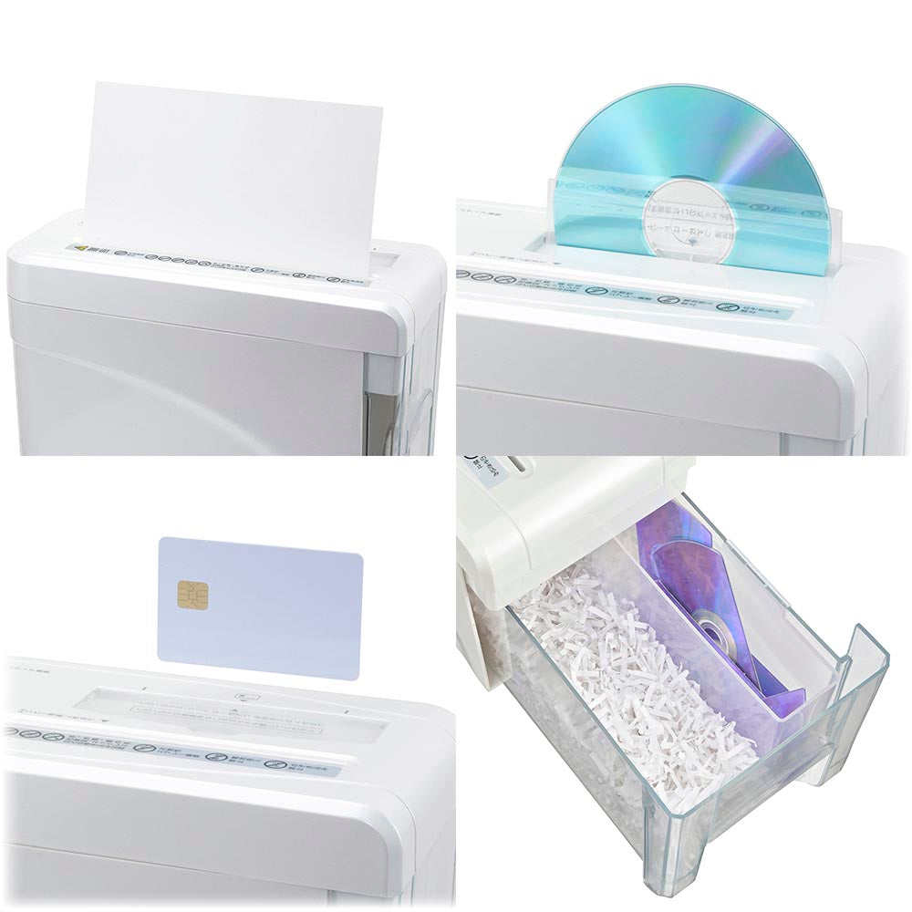 卓上クロスカットシュレッダー(容量3.2リットル/A4対応/62dB/ホワイト)_00-6177_SHR-SD05C_OHM(オーム電機)