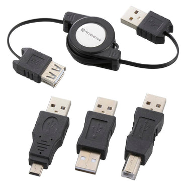 USBケーブル変換コネクターセット(通信・充電/充電電流1Aまで/ケーブル長70cm)_01-4378_PC-NUST-K2_OHM(オーム電機)