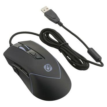 ゲーミングマウス(有線接続 USBType-A/ボタン数9/RGBバックライト/ケーブル長1.8m/本体質量120g/ブラック)_01-7277_PC-SMREX201-K_OHM(オーム電機)