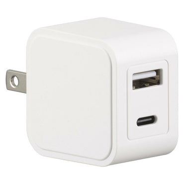 AC充電器(USB-C +USB-A/最大出力12W/2.4A対応/ホワイト)_01-7364_MAV-A12WCA-W_OHM(オーム電機)