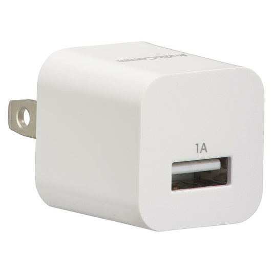 USBチャージャー(家庭用コンセント接続タイプ/1A/Type-Ax1/ホワイト)_03-6155_MAV-AU111N_OHM(オーム電機)