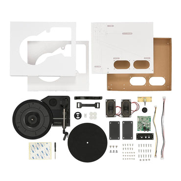 DIY自作レコードプレーヤー【組立かんたん】(ステレオスピーカー内蔵/microUSB電源式)_03-7011_RDP-B450N_OHM(オーム電機)