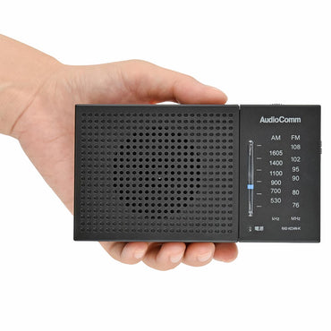 AM/FMハンディラジオ(ワイドFM/単3形×2本使用/ブラック)_03-7054_RAD-H234N-K_OHM(オーム電機)