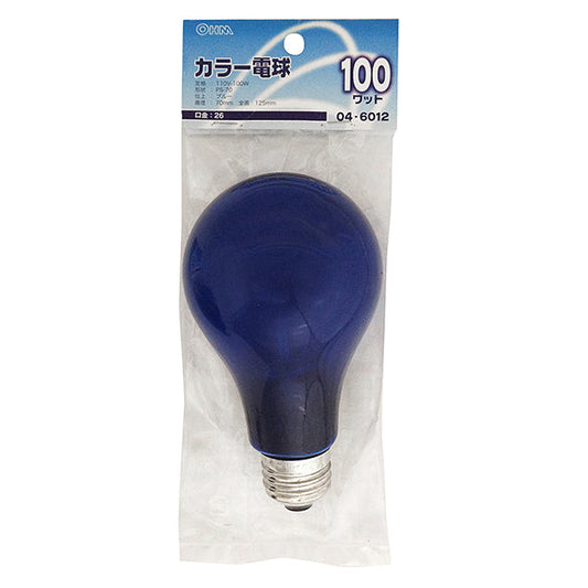 【納期約2週間】クリアカラー球PS70 100W ブルー E26_04-6012_LB-PS7600-CA_OHM(オーム電機)