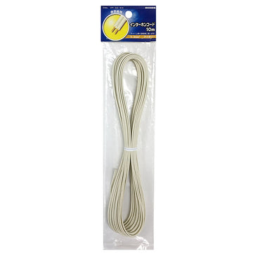 インターホンコード(10m/アイボリー)_04-7489_VFF-030-10 IV_OHM(オーム電機)