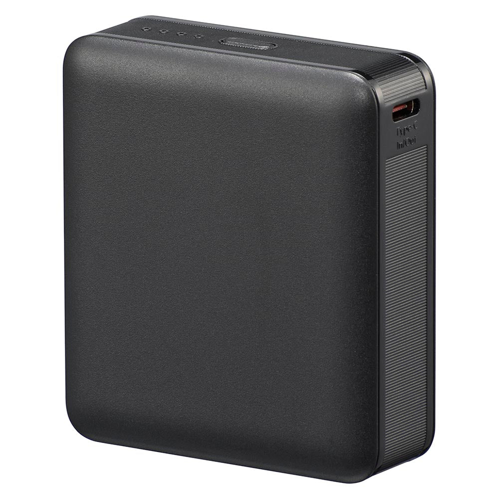 モバイルバッテリー(10000mAh/スマホ充電2回/PD20W/USB CtoCケーブル付/ブラック)_05-0813_SMP-PD100K_OHM(オーム電機)