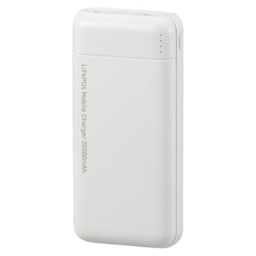 リン酸鉄モバイルバッテリー(20000mAh/22.5W/PD・QC対応/ホワイト)_05-1202_SMP-JV682_OHM(オーム電機)