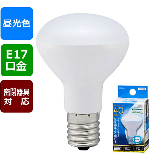 LED電球 レフランプミニ形(40形相当/379lm/昼光色/E17/配光角140°/密閉形器具対応)