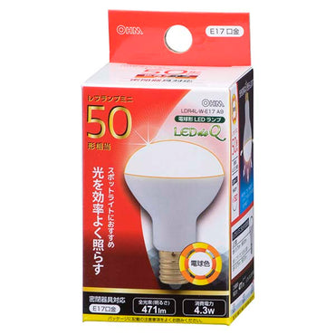 LED電球 レフランプミニ形(50形相当/471lm/電球色/E17/配光角150°/密閉形器具対応)