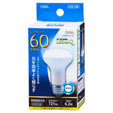 LED電球 レフランプ形(60形相当/721lm/昼光色/E26/配光角150°/密閉形器具対応)