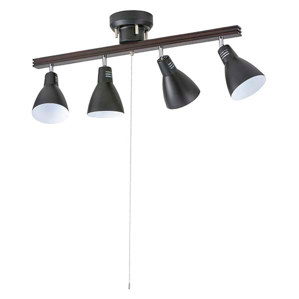 4灯シーリングライト(電球別売/E26/ブラック)_06-1489_LT-YN40AW-K_OHM(オーム電機)