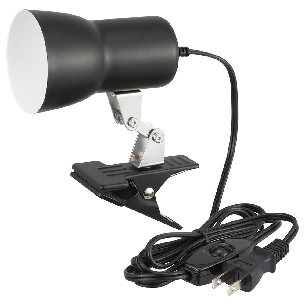 クリップライト(E17/電球別売/白熱電球40W以下、LED電球8W以下/中間スイッチ付/ブラック)_06-1642_LTC-N117AK-K_OHM(オーム電機)