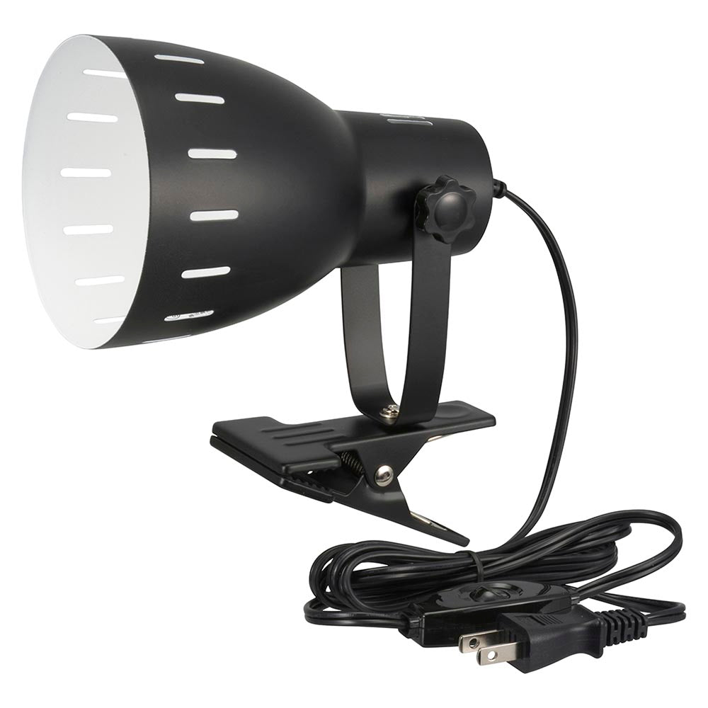 クリップライト(E26/電球別売/白熱電球60W以下、LED電球10W以下/中間スイッチ付/ブラック)_06-1644_LTC-N126AK-K_OHM(オーム電機)