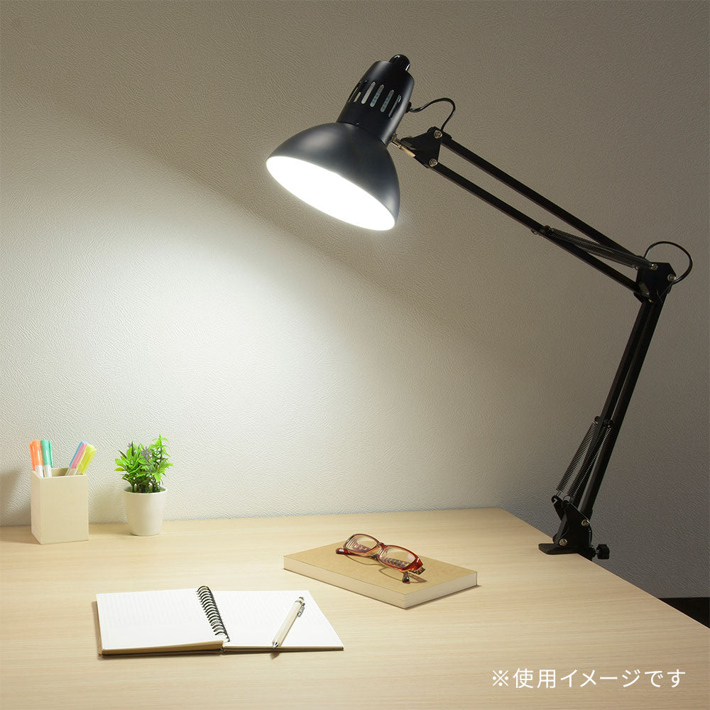 クランプ式アームライト(電球別売/E26/スイングアーム/60W/コード長1.8m/ブラック)_06-1900_AS-N10AK-K_OHM(オーム電機)