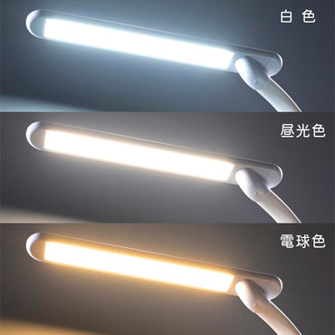 LEDデスクライト(タッチ式無段階調光・3段階調色/フレキシブルアーム/右・左利き用/Ra95/825 lm/14W/ホワイト)_06-1949_ODS-LDCR95K-W_OHM(オーム電機)