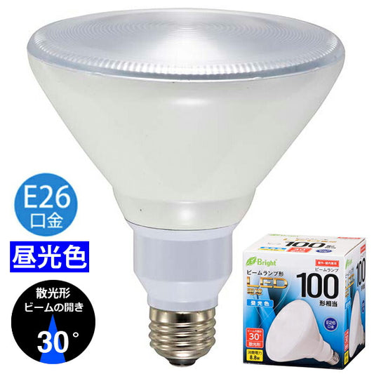 LDR9D-W20/100W LED電球 ビームランプ形 散光形(100形相当/850lm/昼光色/E26)