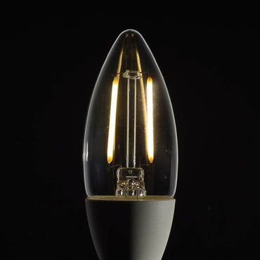 LEDフィラメントタイプ電球 シャンデリア球 クリア(25形相当/260lm/電球色/E17/全方向配光310°)