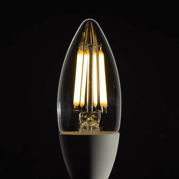 LEDフィラメントタイプ電球 シャンデリア球 クリア(60形相当/750lm/電球色/E17/全方向配光310°)