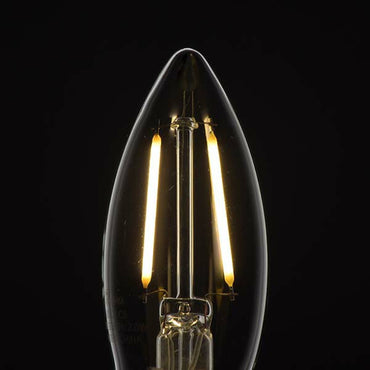 LEDフィラメントタイプ電球 シャンデリア球 クリア(25形相当/260lm/電球色/E26/全方向配光310°)