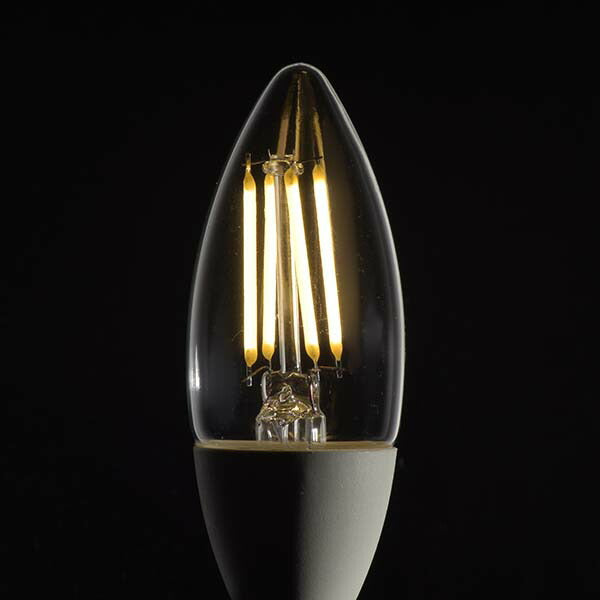 LDC4L-E17/D C6 LEDフィラメントタイプ電球 シャンデリア球 クリア(40形相当/440lm/電球色/E17/全方向配光310°/調光器対応)