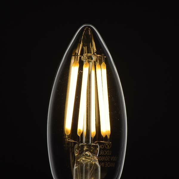 LDC6L/D C6 LEDフィラメントタイプ電球 シャンデリア球 クリア(60形相当/750lm/電球色/E26/全方向配光310°/調光器対応)