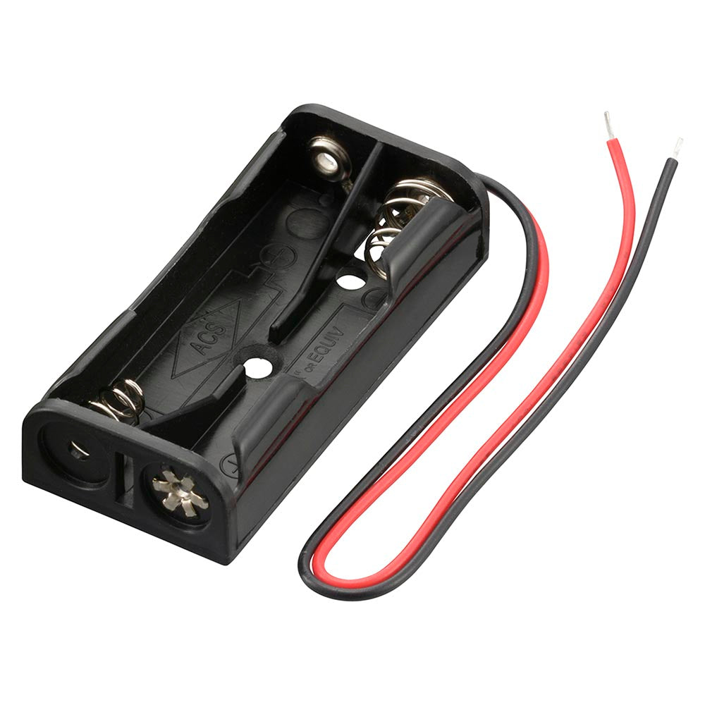 工作・ホビー用 電池ケース(単4×2個用/直列3V用/ブラック)_06-4940_KIT-UM4X2_OHM(オーム電機)