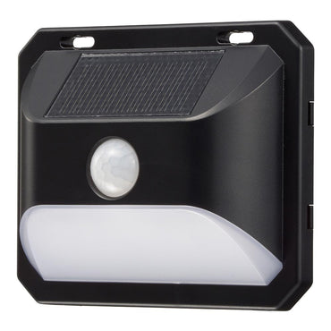 センサーウォールライト(明暗+人感センサー/150 lm/ソーラー発電式/昼光色/保護等級IP65/ブラック)_06-5181_LS-B150JW-SD2_OHM(オーム電機)