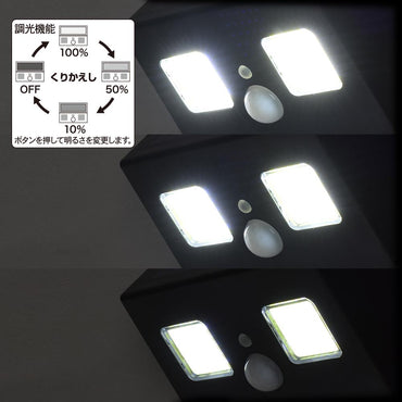 センサーウォールライト(人感/400lm/ソーラー発電式/昼光色/保護等級IP65/ブラック)_06-5201_LT-SOW40DW_OHM(オーム電機)