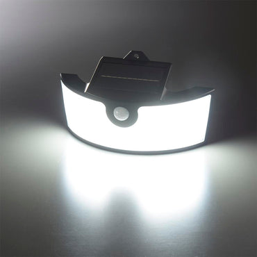 センサーウォールライト(明暗+人感/800lm/ソーラーパネルで充電/広配光/昼光色/保護等級IP65/ブラック)_06-5209_LT-SSL80DWH2_OHM(オーム電機)