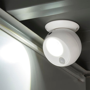 センサーボールライト(100 lm/明暗+人感センサー/昼光色/単4形×3本使用/保護等級IP65/ホワイト)_06-5258_LT-SOW10-W_OHM(オーム電機)