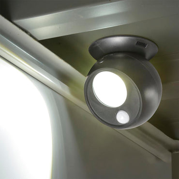 センサーボールライト(100 lm/明暗+人感センサー/昼光色/単4形×3本使用/保護等級IP65/ブラック)_06-5259_LT-SOW10-K_OHM(オーム電機)