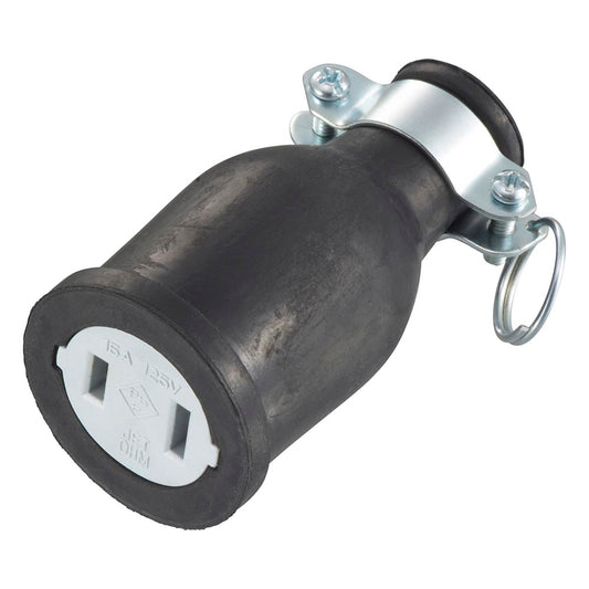 2Pゴムボディ(補修用/1500Wまで/15A-125V/VCTF 2.0mm2×2芯まで/パッケージ無)_06-5379_HS-H15GB/N_OHM(オーム電機)