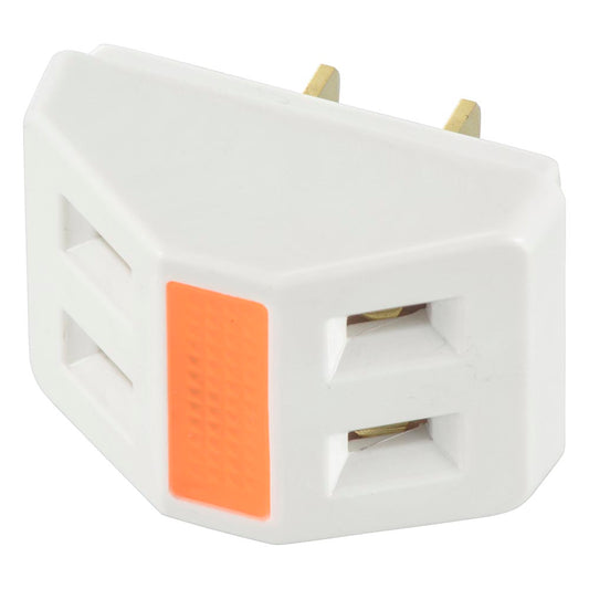 2口タップ(ネオン付/1500Wまで/15A-125V/ホワイト)_06-5384_HS-H32NO/W_OHM(オーム電機)