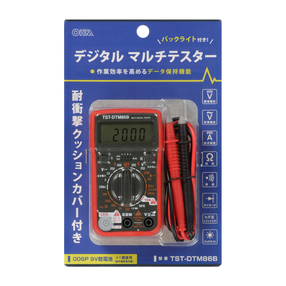 デジタルマルチテスター_06-5405_TST-DTM86B_OHM(オーム電機)