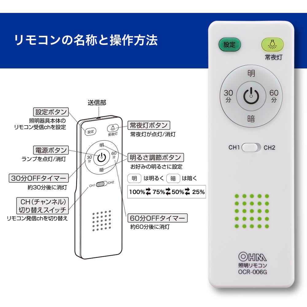 LEDシーリングライト 調光4段階(~8畳用/直径約45cm/昼光色/最大3800 lm/36W)_06-5802_LT-Y36D8Z-W_OHM(オーム電機)
