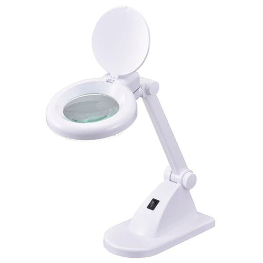 ルーペ付きLEDスタンドライト_07-6384_DS-L8092-2-W_OHM(オーム電機)