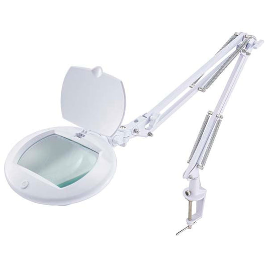 ルーペ付きLEDアームライトS_07-8133_AS-L8095-2B-W_OHM(オーム電機)