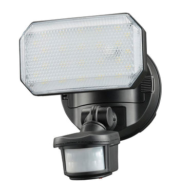 防犯LEDセンサーライト(1000lm/昼光色/リチウム充電池式/保護等級IP55/1灯/ブラック)_07-8801_LS-B311_OHM(オーム電機)