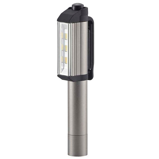 LEDフルアルミ作業ライトS(単4形×2本付属)_07-8884_SL-W100B6-S_OHM(オーム電機)