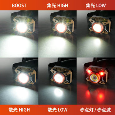充電式LEDヘッドライト(940 lm/非接触センサー/IPX4)_08-1080_LC-VR940-KD_OHM(オーム電機)