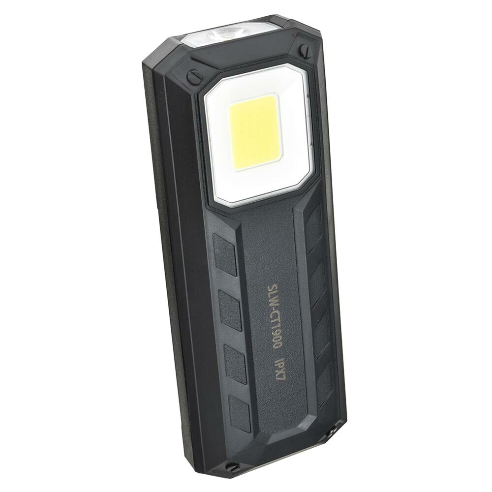 LEDマルチライト(USB充電式 ケーブル付属/COB付/調光4モード/1900 lm/保護等級 IPX7)_08-1397_SLW-CT1900-K_OHM(オーム電機)